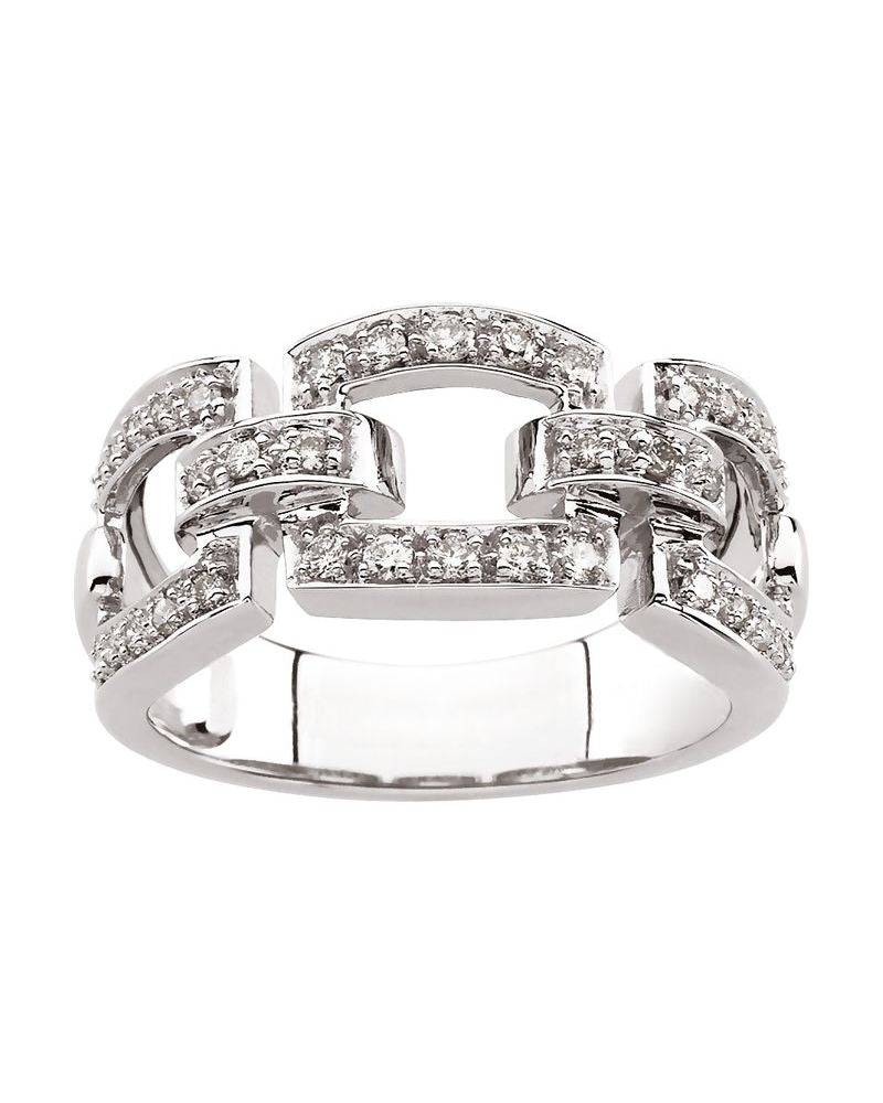 Anel Elos Cravejado em Ouro 14k com Diamantes Naturais