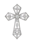 Pingente Cruz Cravejado em Ouro 14k com Diamantes Naturais – Modelo 21