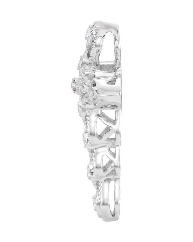 Pingente Cruz Cravejado em Ouro 14k com Diamantes Naturais – Modelo 22