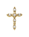 Pingente Cruz em Ouro 14k com Diamantes Naturais – Modelo 31