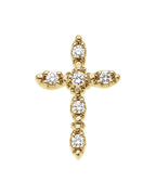 Pingente Cruz em Ouro 14k com Diamantes Naturais – Modelo 31