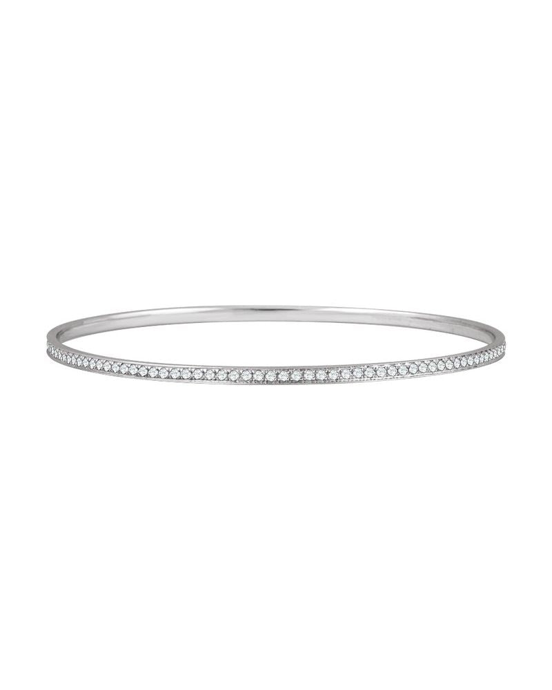 Bracelete Rígido em Ouro 14k com Diamantes Naturais