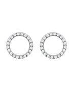 Brinco Círculo em Ouro 14k com Diamantes Naturais – Modelo 2