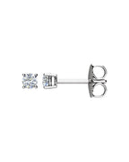 Brinco Ponto de Luz Redondo Quatro Garras em Ouro 14k com Diamantes Naturais – Modelo 7