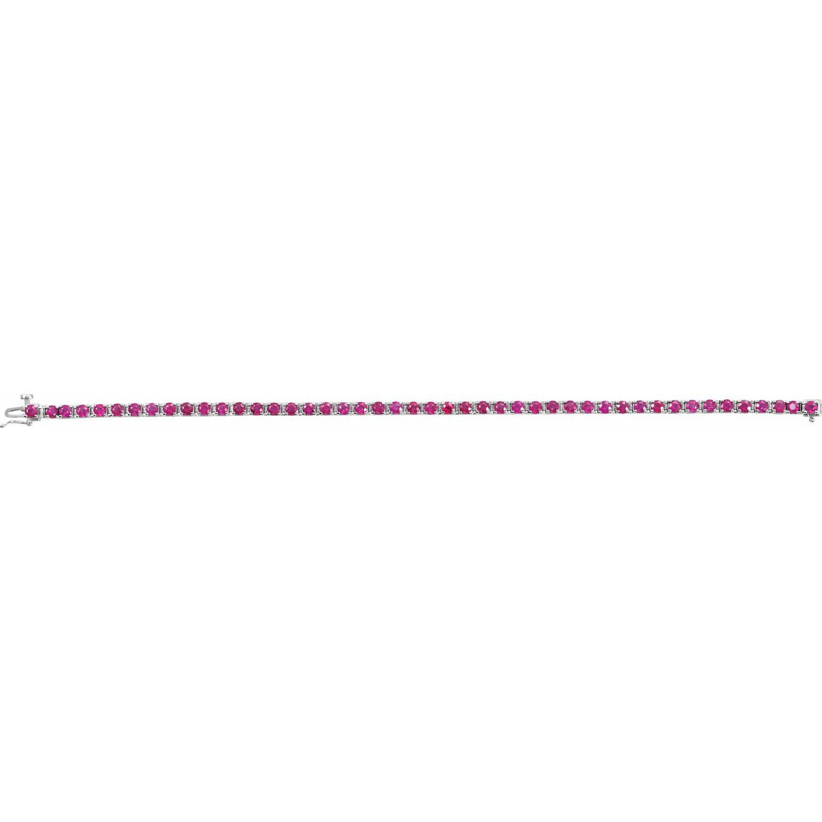 Pulseira riviera rubi – Ouro Branco 14k