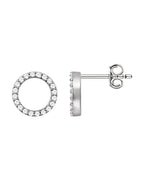 Brinco Círculo em Ouro 14k com Diamantes Naturais – Modelo 2