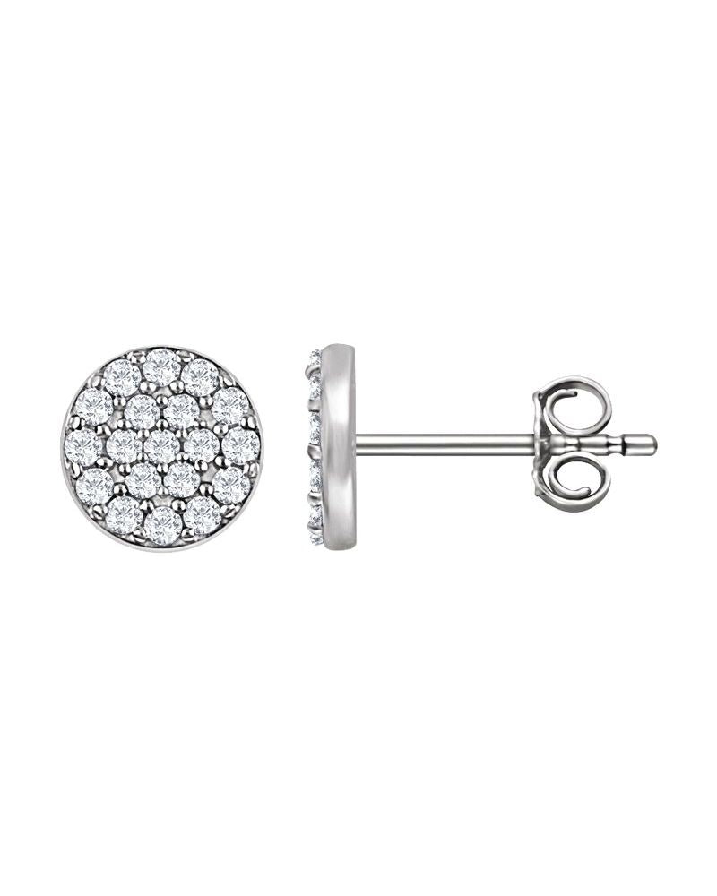 Brinco Cluster em Ouro 14k com Diamantes Naturais – Modelo 4