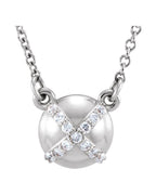 Colar em X em Ouro 14k com Diamantes Naturais