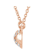 Colar em X em Ouro 14k com Diamantes Naturais
