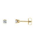 Brinco Ponto de Luz Redondo Quatro Garras em Ouro 14k com Diamantes Naturais – Modelo 7