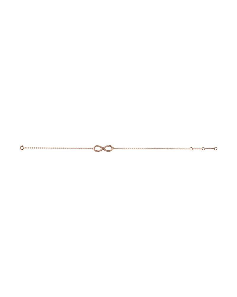 Pulseira Infinito em Ouro 14k com Diamantes Naturais