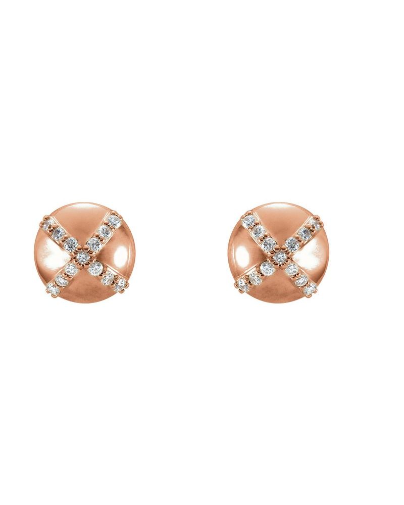 Brinco Ponto de Luz Cravejado em Ouro 14k com Diamantes Naturais – Modelo 2