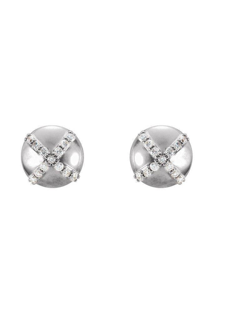 Brinco Ponto de Luz Cravejado em Ouro 14k com Diamantes Naturais – Modelo 2