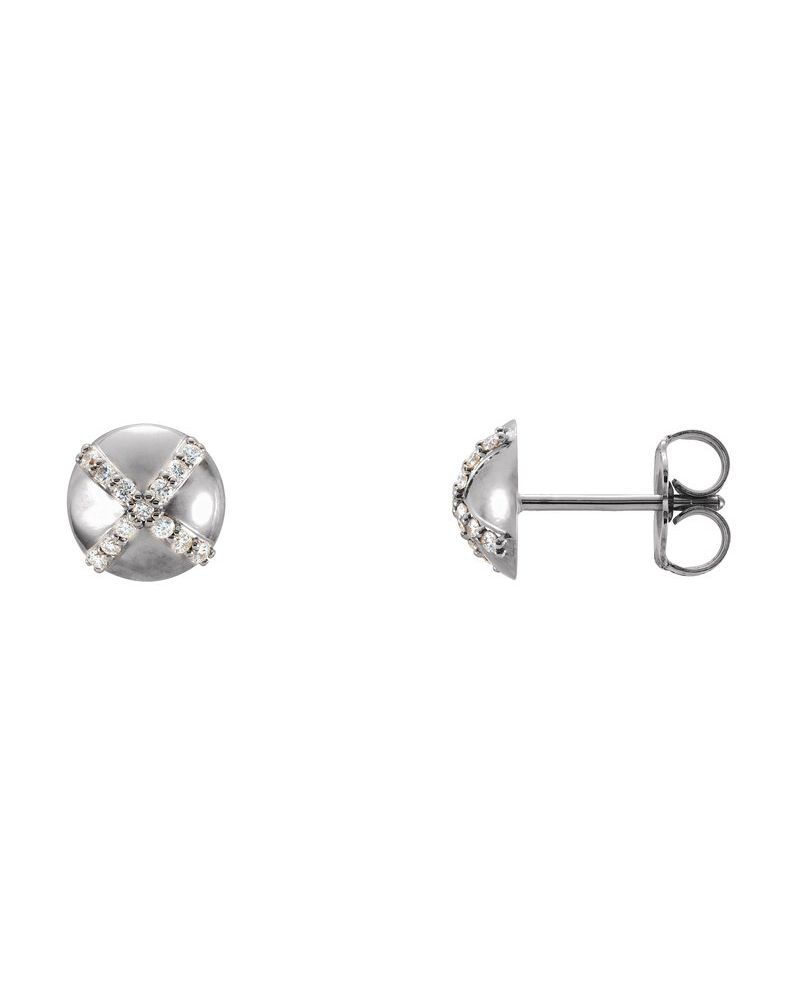 Brinco Ponto de Luz Cravejado em Ouro 14k com Diamantes Naturais – Modelo 2