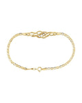 Pulseira Âncora Cravejada em Ouro 14k com Diamantes Naturais