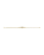 Pulseira Âncora Cravejada em Ouro 14k com Diamantes Naturais
