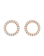 Brinco Círculo em Ouro 14k com Diamantes Naturais – Modelo 2