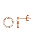 Brinco Círculo em Ouro 14k com Diamantes Naturais – Modelo 2