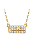 Colar Cluster em Ouro 14k com Diamantes Naturais – Modelo 8