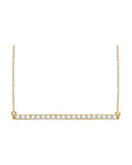 Colar Barra Cravejado em Ouro 14k com Diamantes de Laboratório – Modelo 2