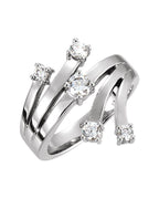 Anel Mão Direita Cravejado em Ouro 14k com Diamantes Naturais – Modelo 9