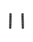 Brinco Barra em Ouro 14k com Diamantes Negros