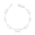 Pulseira de Prata 925 com Cristais Retangulares