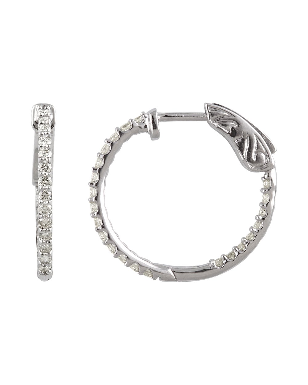 Brinco de Aro em Ouro 14k com Diamantes de Laboratório – Cravação Interna e Externa