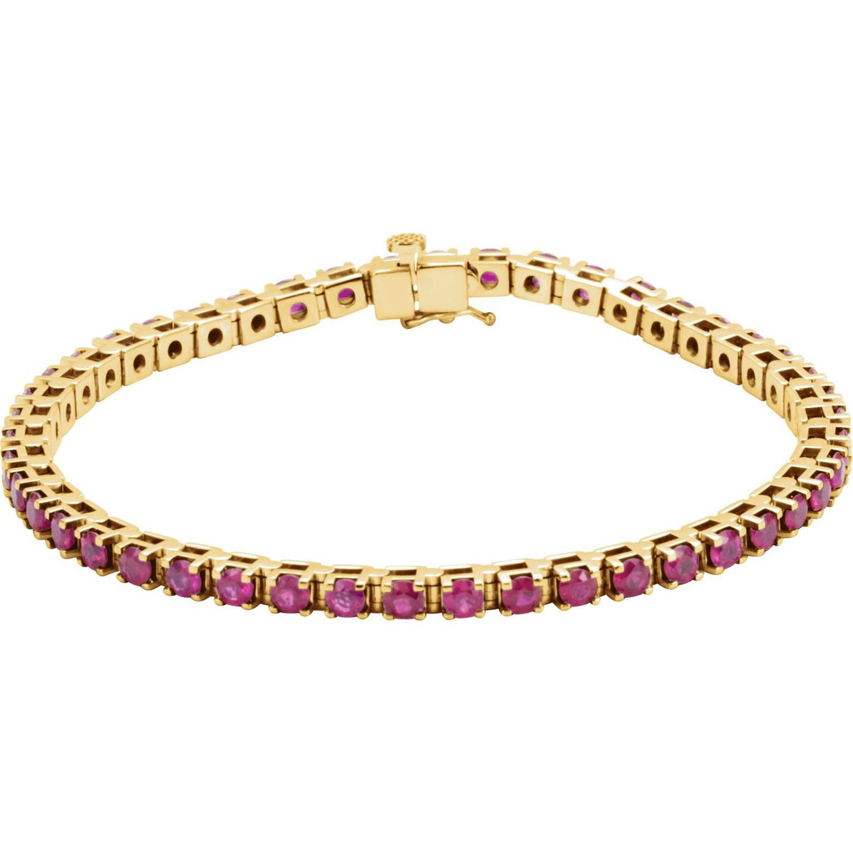 Pulseira riviera rubi – Ouro Amarelo 14k