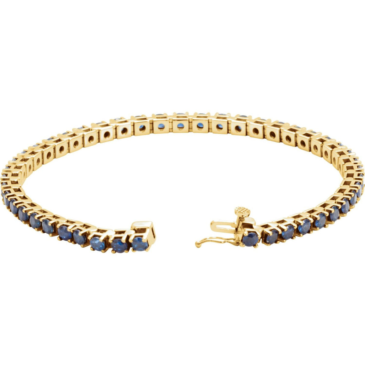 Pulseira riviera safira – Ouro Amarelo 14k