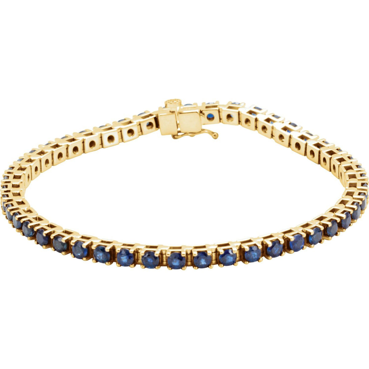 Pulseira riviera safira – Ouro Amarelo 14k