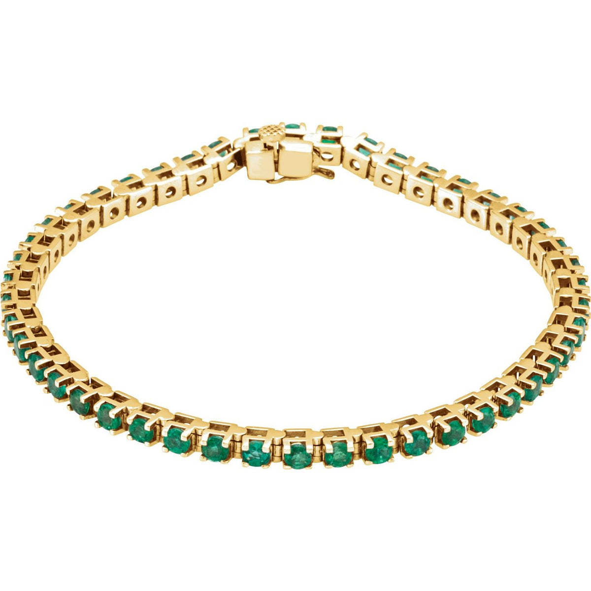 Pulseira riviera esmeralda – Ouro Amarelo 14k