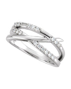 Anel Entrelaçado em Ouro 14k com Diamantes Naturais – Modelo 11
