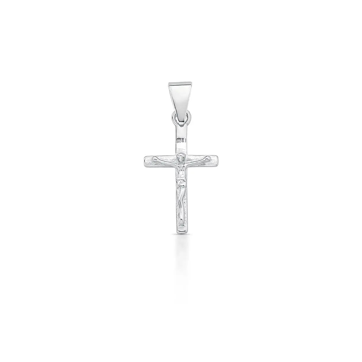 Pingente de Prata 925 de Cruz com Imagem de Jesus