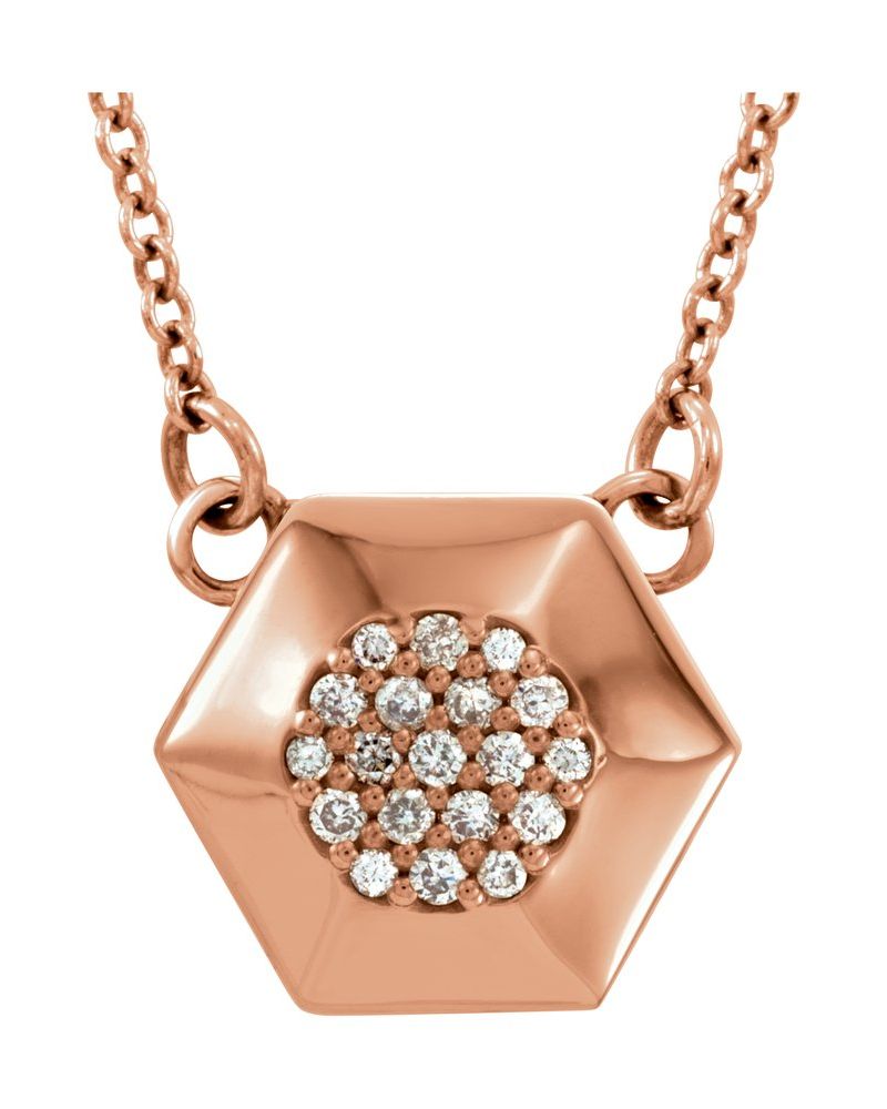 Colar Geométrico Cluster em Ouro 14k com Diamantes Naturais