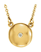 Colar Círculo Cravejado em Ouro 14k com Diamantes Naturais – Modelo 5
