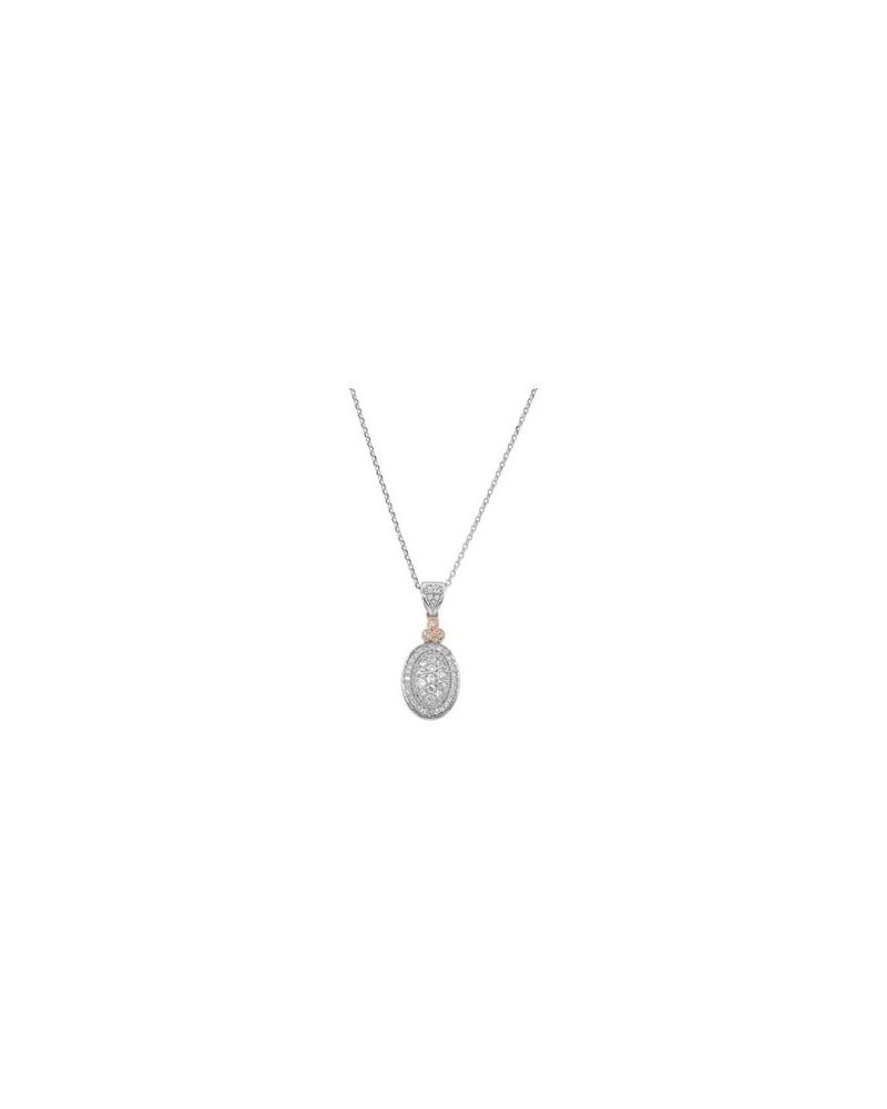 Colar Cluster Halo em Ouro 14k com Diamantes Naturais – Modelo 2