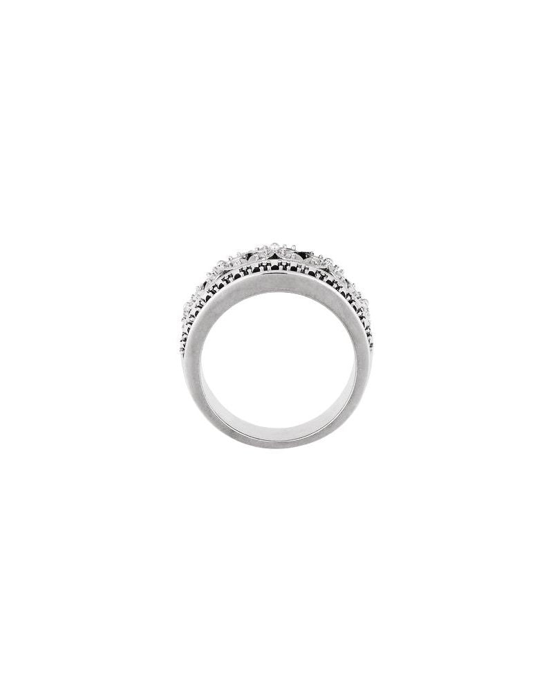 Anel Floral Etrusco em Ouro 14k com Diamantes Naturais