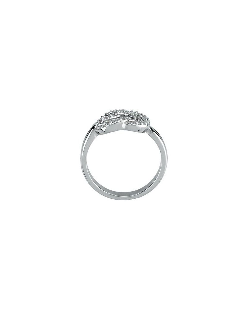 Anel Nó Cravejado em Ouro 14k com Diamantes Naturais – Modelo 5