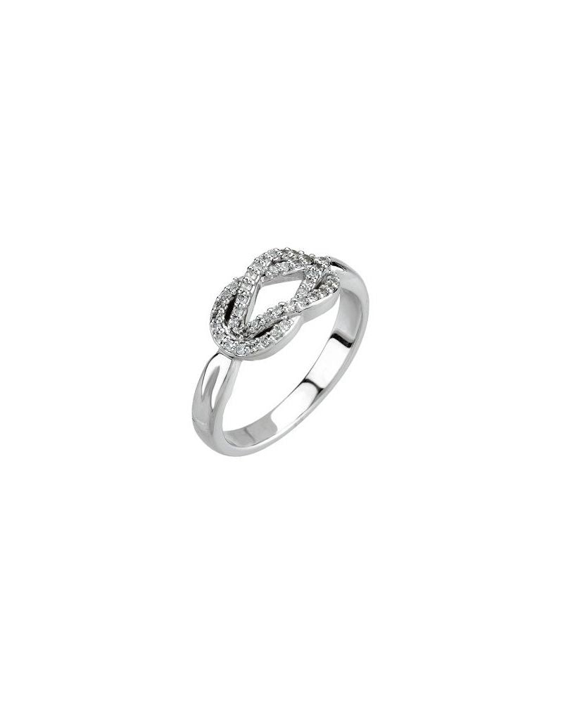 Anel Nó Cravejado em Ouro 14k com Diamantes Naturais – Modelo 5