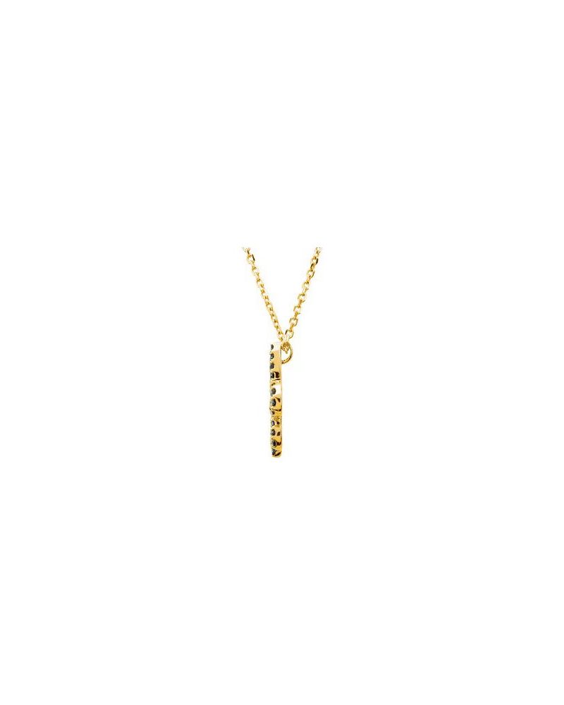 Colar Flor-de-lis em Ouro 14k com Diamantes Naturais – Modelo 7