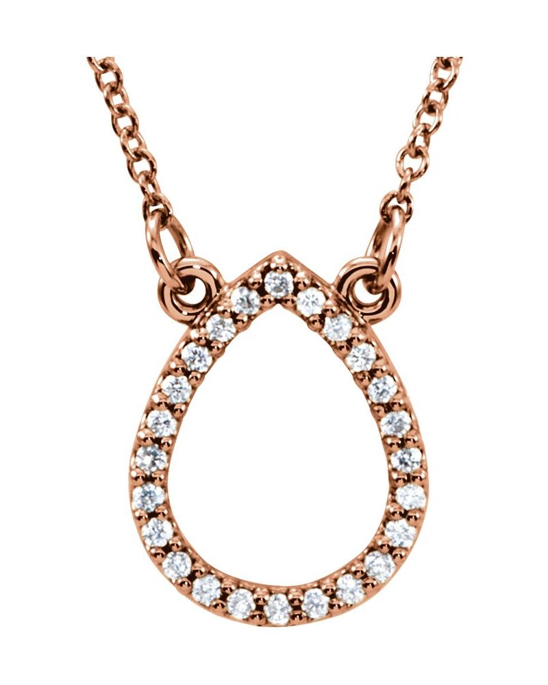 Colar Gota em Ouro 14k com Diamantes Naturais