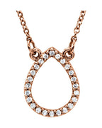 Colar Gota em Ouro 14k com Diamantes Naturais