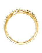Anel Entrelaçado em Ouro 14k com Diamantes Naturais – Modelo 11