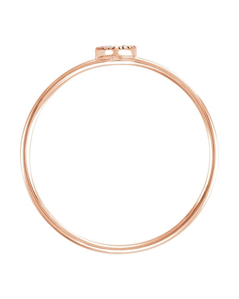 Anel Cluster Delicado em Ouro 14k com Diamantes Naturais