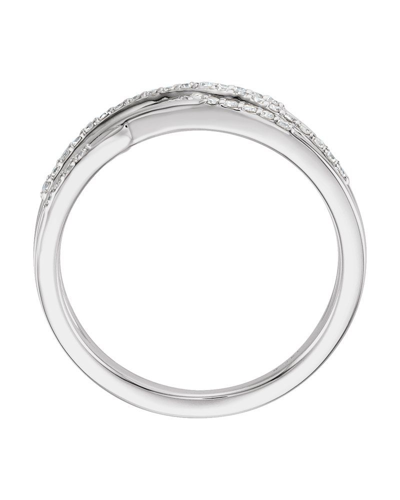 Anel Entrelaçado em Ouro 14k com Diamantes Naturais – Modelo 9
