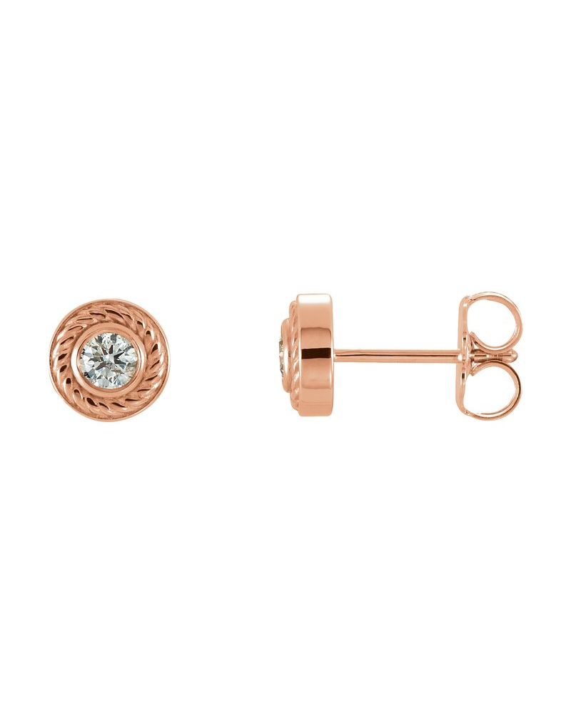 Brinco Torcido em Ouro 14k com Diamantes Naturais