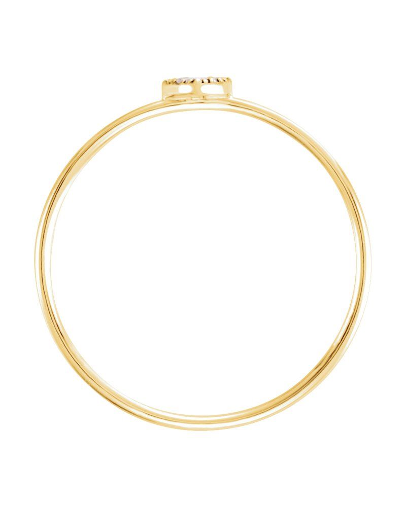 Anel Cluster Delicado em Ouro 14k com Diamantes Naturais