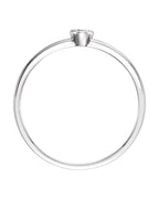 Anel Solitário com Cravação Bezel em Ouro 14k com Diamantes Naturais