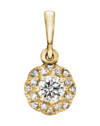 Pingente Halo em Ouro 14k com Diamantes Naturais – Modelo 15